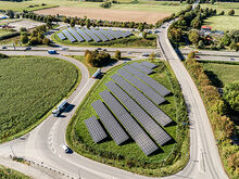 Blick auf den Solarpark „Lustnauer Ohren“. Bild: swt/Marquardt